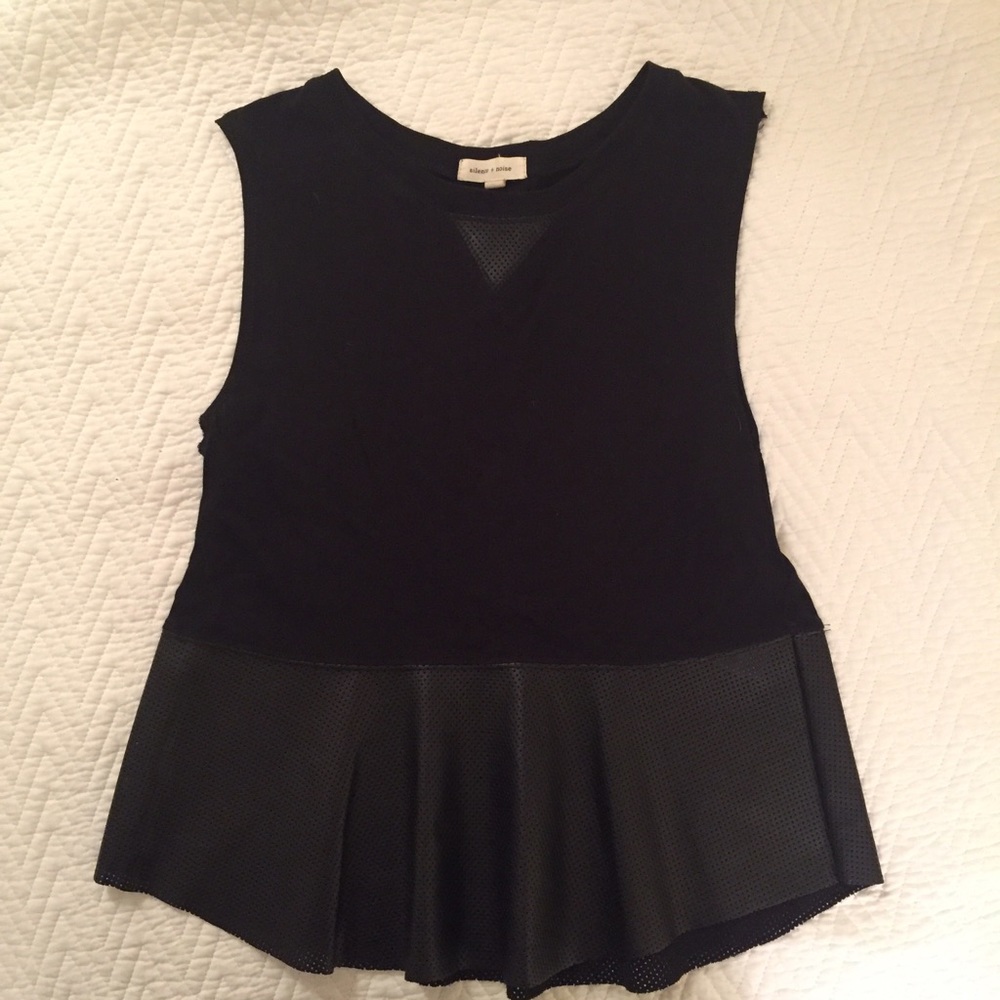 Black peplum shirt